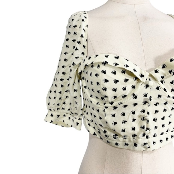 For Love & Lemons Sweetheart Crop Top Size Medium - Picture 7 of 9